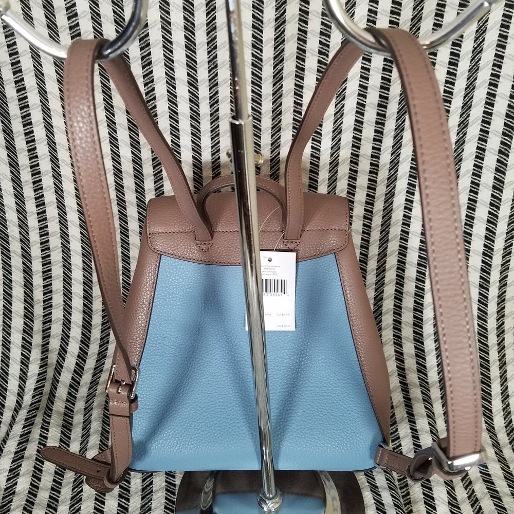 kate Spade Leila Medium Blue Backpack Colorblock - Picture 9 of 13